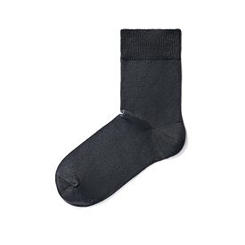 Bavlnené ponožky s voľným lemom  tmavo sivá
