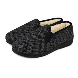 Pánske protišmykové papuče s ovčou vlnou Merino sivá