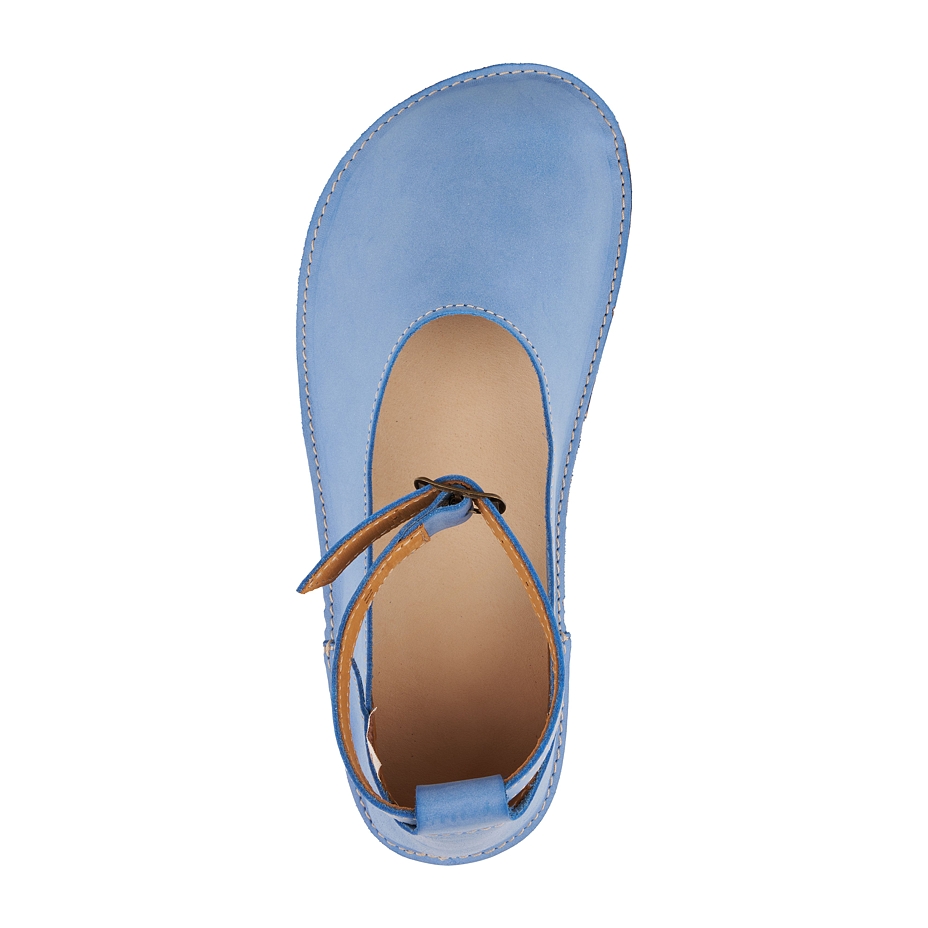 Dámske barefoot kožené sandále Mildred modrá